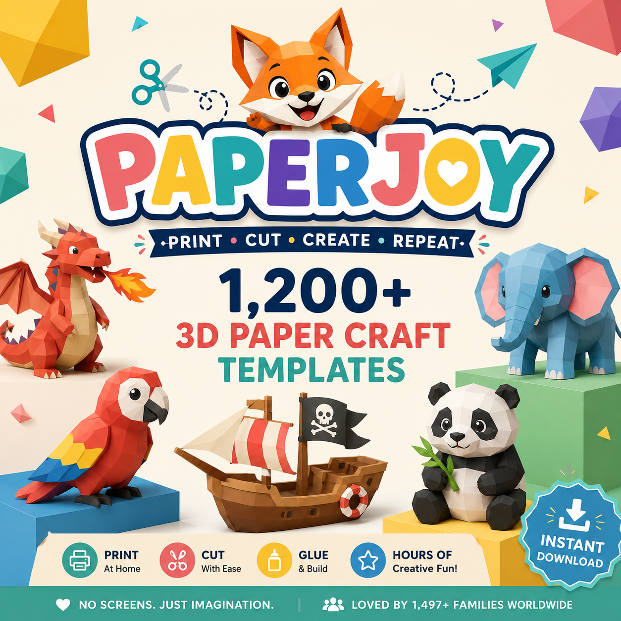Paper Joy paper craft templates